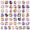 Nuevo Set de 50 Pegatinas Suaves y Lindas de Gatos de Dibujos Animados de Colores, Pegatinas de Gatos Arcoíris con Gradiente Curativo para Botellas de Agua y Decoración de Diario