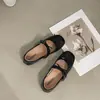 Sapatos Mary Jane Planos Franceses Estilo Ballet para Mulheres 2026 Nova Primavera/Verão Retrô com Saias Estilo Fada