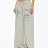 Pantalones Deportivos de Chándal Casuales Largos Holgados de Pierna Ancha con Estampado de Letras Retro Americano para Mujer, Otoño 2026