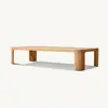 Sofá de teca para exterior para jardín de villa, balcón, cama de salón anticorrosión para terraza exterior, hotel y casa de huéspedes, sofá de madera maciza para ocio