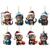 Pingente de Natal Série Gatinho Novo Transfronteiriço Cabides de Natal Decorações de Festa Pingente para Mochila Pingente para Carro