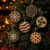 6 Piezas Adornos de Madera Navideños 6