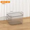 YX Caixa Organizadora Transparente para Mesa Brinquedos Miudezas Roupas Doméstica Armazenamento de Grande Capacidade com Tampa Plástico à Prova de Poeira