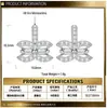 Pendientes de Plata de Ley S925 para Mujer, Lujo Ligero Estilo Chanel, Pendientes de Letras Versátiles de Moda, Venta al por Mayor y Dropshipping