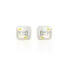 Pendientes plateados Plata Cuadrado Graffiti Gato Lindo para Mujer Aguja de Plata Pequeños de Alta Gama Estrella de Cinco Puntas Mariposa Pendientes