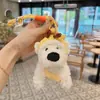 Nuevo Lindo Peluche Perro Westie Creativo Liga para el Cabello Muñeca Falda Llavero Cachorro Lindo Colgante de Bolso para Mujeres