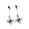 Cafe billion estilo europeo negro nueva personalidad de Halloween aretes de araña negra aretes colgantes calientes transfronterizos para damas