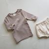Camiseta de manga comprida infantil outono estilo coreano roupas infantis bebê camiseta listrada bebê outono top versátil para meninas