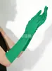 Guantes de Seda de Leche de Longitud Media de 45 cm para Mujer de Halloween, Guantes de Color Sólido Lisos Elásticos Especiales para Fotografía de Vestido de Gala para Banquetes