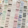 Cinta troquelada Yanji PET, Serie de Colores Tejidos, Aspecto de Tela Mate, Pegatinas Reutilizables para Decoración de Diarios DIY, 6 Diseños