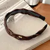 Diadema Retro Francesa con Estampado de Leopardo para Mujer, Gama Alta, Estilo Occidental y Pasador Versátil, Nuevo Estilo 2025, Diadema de Presión para el Cabello sin Marcas para Salir