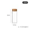 Diámetro 47mm Boca de Rosca Botella Boca Ancha Alto Borosilicato Tapa de Bambú Botella de los Deseos Botella de Empaque para Polvo de Cordyceps Botella Transparente
