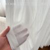 Original Fufeng Fio Linho Branco Algodão e Linho Textura Listras Verticais Jacquard Largura Porta Dupla Opaco Plus Borda Preta Grátis