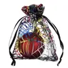 Bolsa de hilo bronceador de Halloween transfronteriza de Amazon Malla de araña bolsa transparente para envolver dulces de regalo