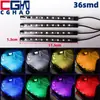 Luz de Atmosfera Musical para Pés de Carro Cghao 36 LEDs SMD Controlada por Voz Oito Cores Controle por App Um para Quatro 5050