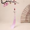 Marcador de Livro com Borla de Leque Branco Espiga Acessórios para Saia Hanfu Cheongsam Antigo Acessórios de Vestuário Aba Caixa de Doces Espiga