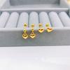 Versión coreana 2022 de pendientes simples de acero de titanio con palabra Fu, exquisitos pendientes con hebilla de tornillo pequeño, pendientes de amor, joyería para las orejas al por mayor