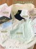 Ropa interior de seda de hielo de estilo japonés de cintura media para mujer, calzoncillos simples, transpirables y sin costuras, con borde de encaje, pantalones cómodos para niña