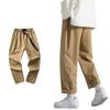 Pantalones de trabajo finos y holgados de estilo coreano para hombre, modernos, combinables, de verano, hasta los tobillos, de marca de moda, de pierna recta y pierna ancha, informales