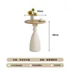 Sofá de sala de estar estilo vintage, mesa auxiliar de madera maciza, mesa auxiliar de diseño retro francés para dormitorio, mesita de noche, mesa pequeña