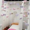 Melody kt gato moño morado cortina cortina divisoria habitación de niña sala de estar del hogar porche cortina cortina colgante decorativa