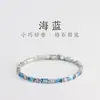 Pulsera joker de temperamento con circonita microincrustada para mujer, nueva de primavera y verano 2025, red-blue, pulsera simple, venta al por mayor de fábrica