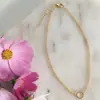 Joias Transfronteiriças Europeias e Americanas, Colar Curto de Círculo de Metal Geométrico Simples e Único, Gargantilha de Corrente para Clavícula Fashion e Elegante
