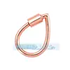 Acessórios para joias DIY mosquetão de parafuso micro-incrustado de cobre puro fivela ajustável para pulseira e colar