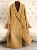 Abrigo de lana de doble cara para mujer, de longitud media, nueva colección otoño/invierno 2026, elegante estilo coreano, corte holgado, abrigo de lana de alta gama