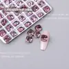 K9 nuevo super flash punta afilada imitación circonio tallado 8mm cuadrado grueso broca para uñas colorida forma de cuadrado para pileta de uñas joyería de uñas 26