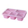 Caja de Almacenamiento de Snacks de Cinco Compartimentos, Caja Portátil para Conservar Alimentos, Caja Organizadora de Escritorio