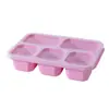 Caja de Almuerzo de Cinco Compartimentos de Paja de Trigo Portátil Caja de Almuerzo de 5 Compartimentos Frutas Bocadillos Bocadillos Frutos Secos Caja de Conservación para Refrigerador Caja Salah
