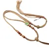 Collar de Cuerda para Thangka Hecho a Mano de Alta Gama de Xizang, Cuerda de Colgante de Jade Jade, Cuerda de Colgante de Oro de Cera de Abeja, Cadena para Suéter
