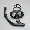 Novo Conjunto de Óculos de Mergulho e Snorkel com Tubo de Respiração para Homens e Mulheres, Óculos de Mergulho com Máscara de Silicone de Armação Grande