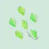 Colgante Pequeño Transparente de Acrílico Hojas Verdes Simuladas Accesorios para Joyería DIY Colgante para Collar Pendientes Colgante Colgante