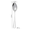 Acero inoxidable 1010 vajilla punta desnuda cuchara cuchara de mesa cuchara para café postre Suministros de Hotel cuchara de regalo soporte Logo