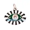 L45 Accesorios para joyería DIY cobre puro chapado en oro plateado recubierto de oro estilo europeo y americano Ojo del Diablo colgante multicolor
