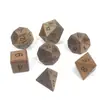 Dados Poliedros de Madera Más Vendidos de Amazon con Números Grabados 0-9, Juego de Siete Piezas, Materiales Didácticos Educativos, Juegos de Mesa, Regalos Creativos