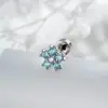 Historia de Flor de Cerezo Dulce Fresca Flor de Cerezo Diamante de Imitación Varilla de Titanio Cuidado del Agujero de la Oreja Pendiente de Hueso de la Oreja Perforación de Cartílago Blando Pendiente
