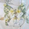 Tocado Hanfu antiguo flor horquilla de flor de seda mariposa grande presión trasera súper hada borla de polilla accesorios combinables