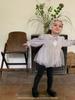 Ropa para Niños Jenny Ropa para Bebés Niñas Mameluco Elegante con Cuello de Encaje Fiesta de un Año Vestido de Princesa de Malla para Gatear