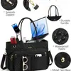 Bolsa de mano transfronteriza de gran capacidad con múltiples compartimentos y diseño acolchado de rombos, adecuada para negocios y para ir al trabajo, se puede llevar como bolso de hombro y tiene múltiples funciones