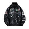 Chaqueta de Moda Transfronteriza Cuello Casual Comercio Exterior Primavera y Otoño Nueva Bordada Holgada para Hombre Chaqueta de Cuero para Motociclista