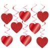 Banner de Corazón de San Valentín Sé Mío Decoración de Propuesta Guirnalda Corazón Espiral Decoración Colgante Cadena de Papel Xo