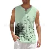 2024 Amazon wish Estación Independiente Vende Chaleco Casual sin Mangas de Color Sólido Estampado para Hombre Camisas para Hombre