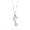 Collar con colgante de llave de planeta para niña, de plata de ley, con luz de clavícula, diseño de nicho de lujo, con esmalte avanzado, nuevo regalo