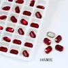 Dongzhou Cristal 6*4 Retangular Octogonal Broca Luxo Leve Brilhante Vidro K9 Nail Art Fundo Pontiagudo Diamante Acessórios para Brincos