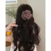 Pinza de Garra de Flor de Malla de Hada Francesa para Mujer 2026 Nuevo Pinza de Tiburón de Alto Nivel para la Parte Posterior de la Cabeza Accesorio para el Cabello