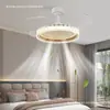 Nueva Luz de Ventilador Moderna para Sala de Estar Estilo Vintage Crema Protección Ocular Silenciosa Viento Fuerte Simple para Dormitorio Comedor Luz de Ventilador Eléctrico