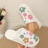 Sapatos de Inverno Outono Florais de Pelúcia Algodão Chinelos Femininos Casa Interior Antiderrapante Quente Solado Macio Sapatos de Casa para Casal
